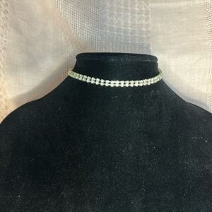 Rhinestone choker- 2 row